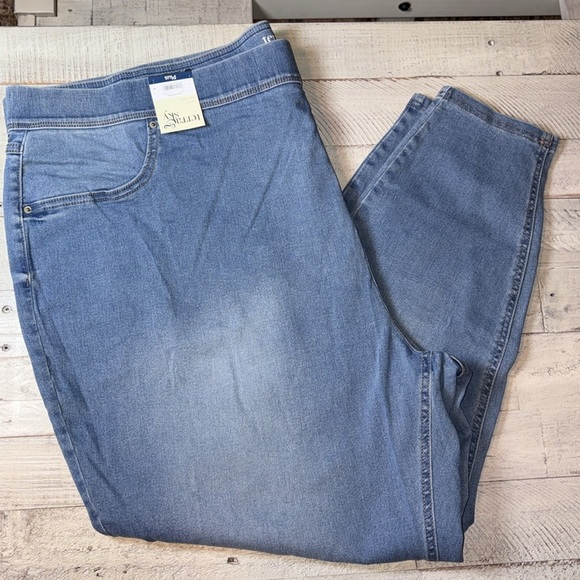 Terra & Sky Denim - terra & sky Womens plus size 4X (28W-30W) Light Wash Skinny High-rise Jegging